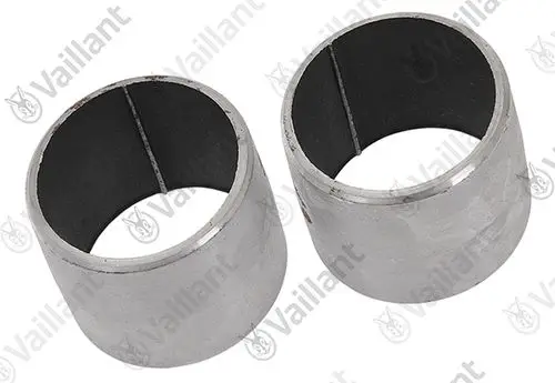 Set bestehend aus zwei Metallringen von Vaillant, mit innerer Beschichtung und durchgehender Öffnung. Geeignet für verschiedene Heizungsanwendungen.